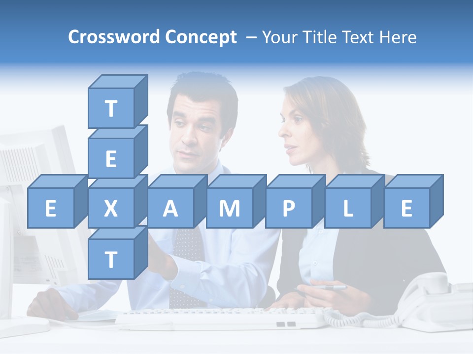 Meeting Internet Businesswoman PowerPoint Template