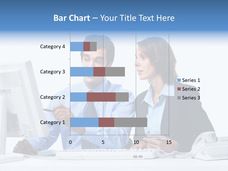 Meeting Internet Businesswoman PowerPoint Template