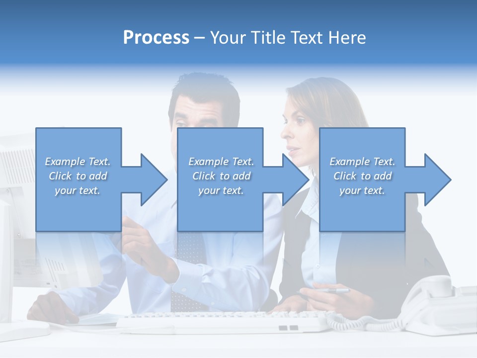 Meeting Internet Businesswoman PowerPoint Template