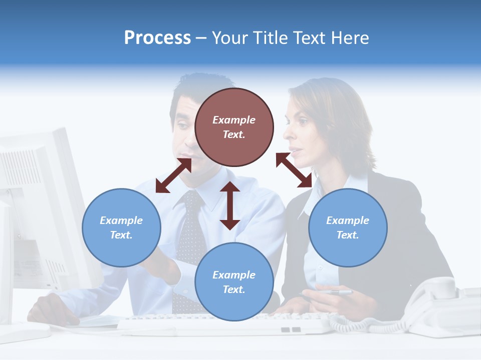 Meeting Internet Businesswoman PowerPoint Template