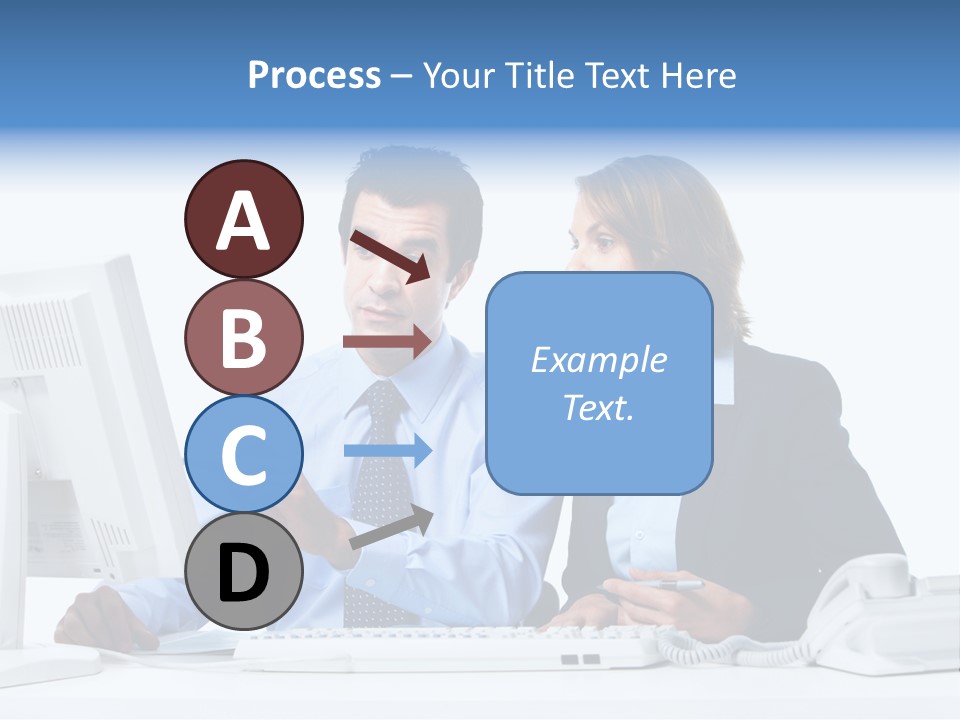 Meeting Internet Businesswoman PowerPoint Template