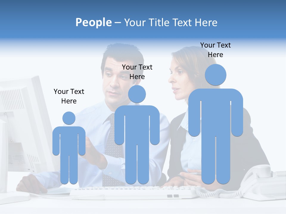 Meeting Internet Businesswoman PowerPoint Template