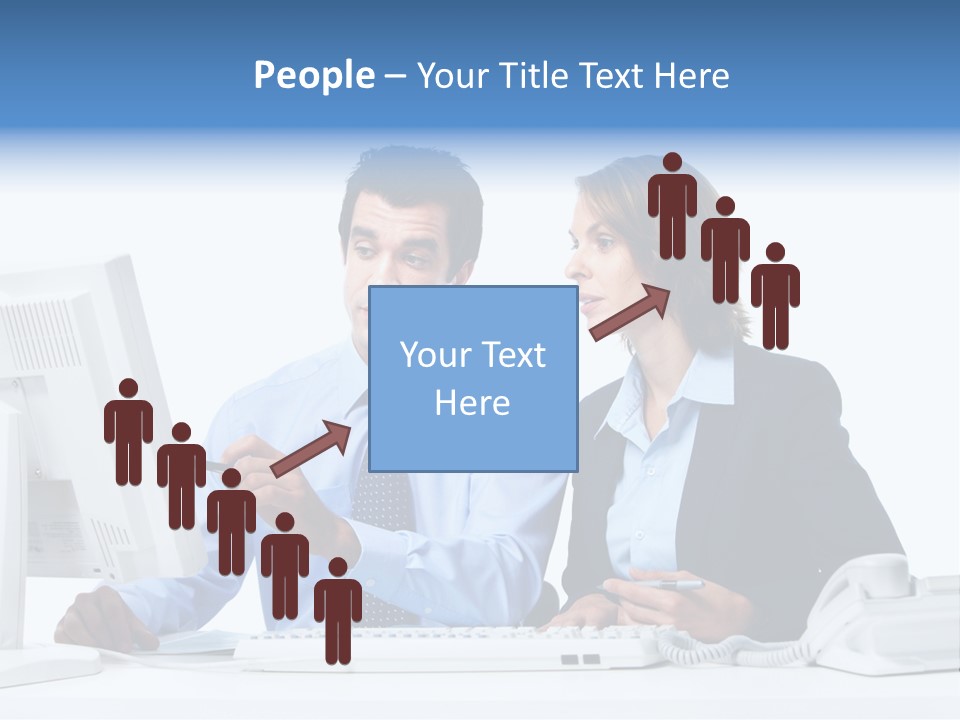 Meeting Internet Businesswoman PowerPoint Template