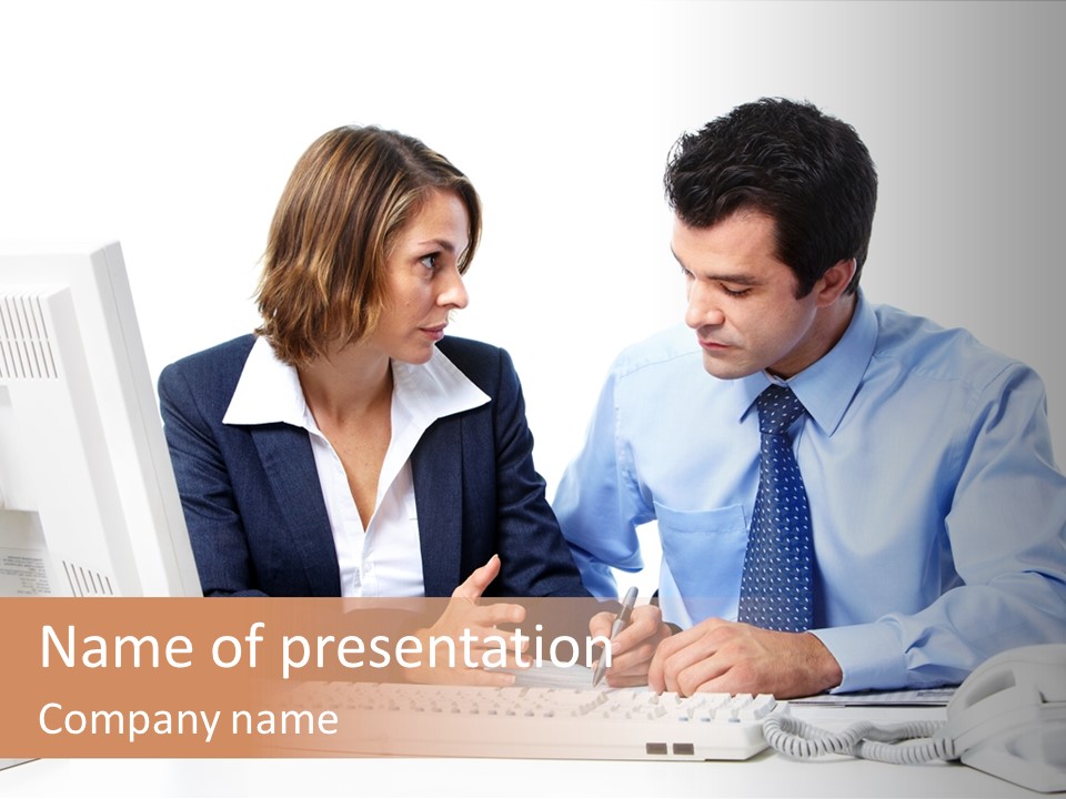 Businessman Teamwork Occupation PowerPoint Template