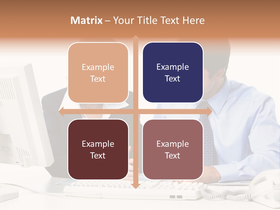 Businessman Teamwork Occupation PowerPoint Template