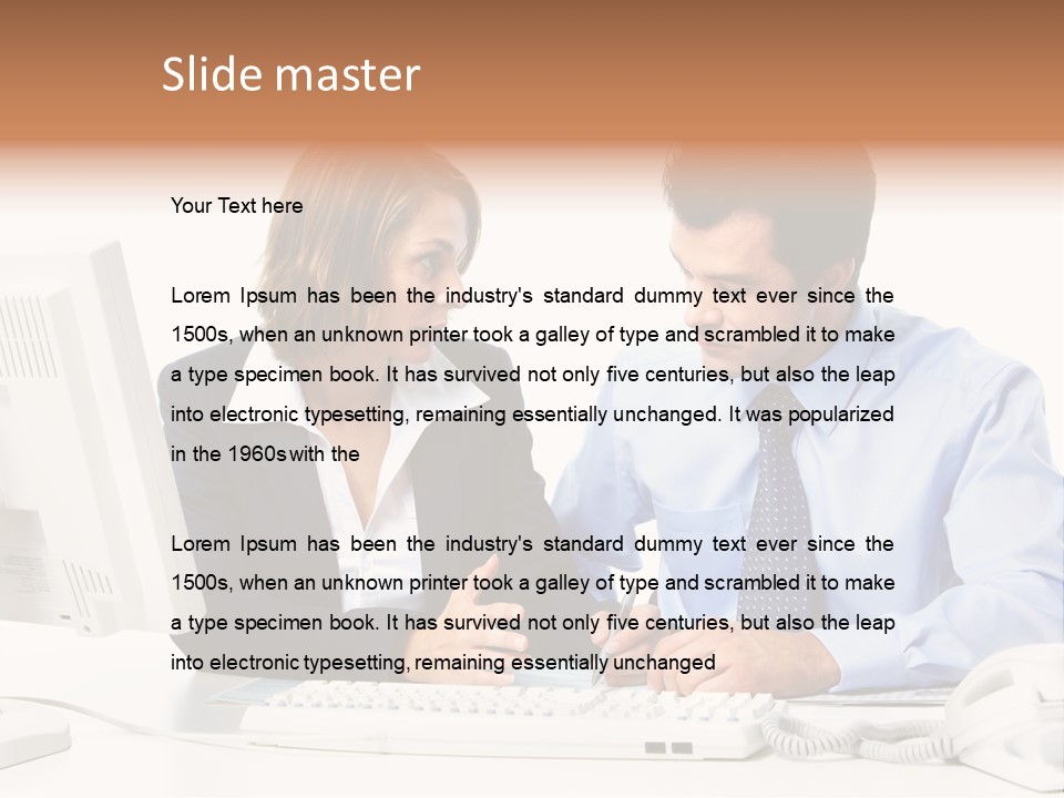 Businessman Teamwork Occupation PowerPoint Template