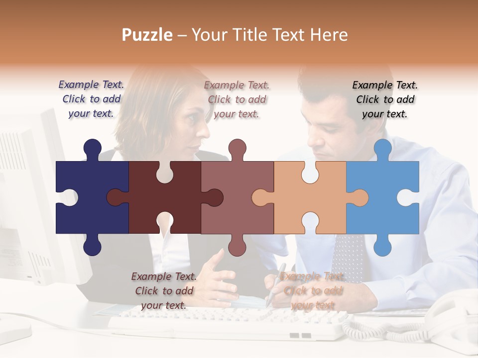 Businessman Teamwork Occupation PowerPoint Template