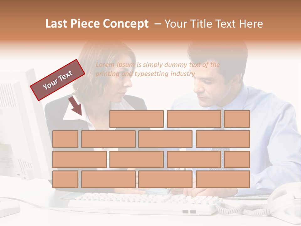 Businessman Teamwork Occupation PowerPoint Template