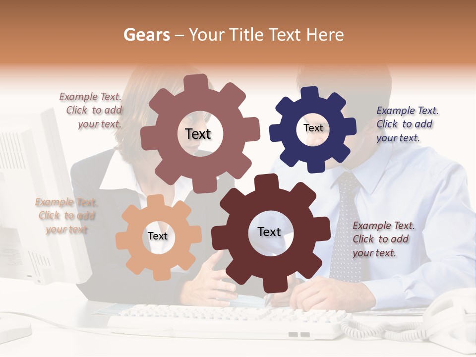 Businessman Teamwork Occupation PowerPoint Template