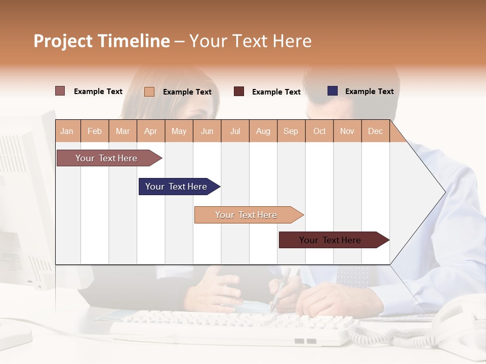 Businessman Teamwork Occupation PowerPoint Template