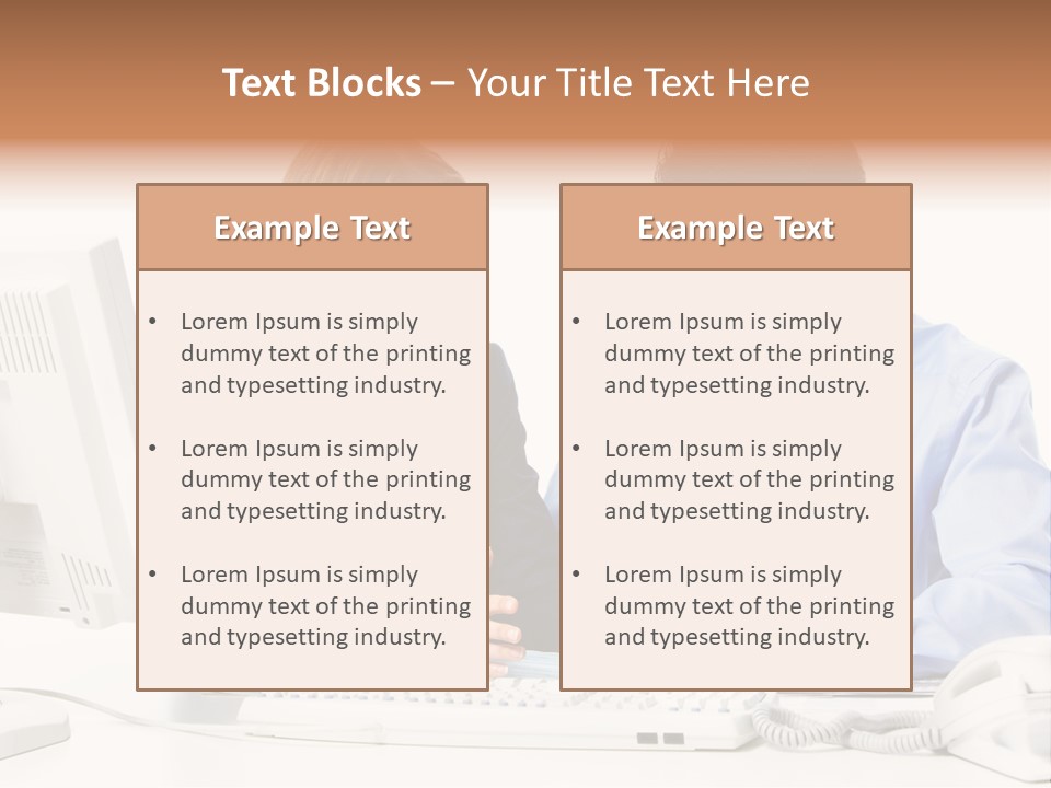 Businessman Teamwork Occupation PowerPoint Template
