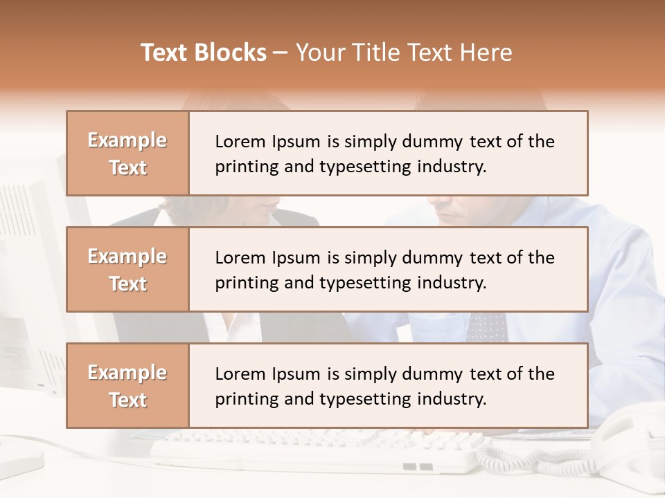 Businessman Teamwork Occupation PowerPoint Template