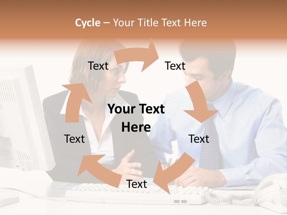 Businessman Teamwork Occupation PowerPoint Template