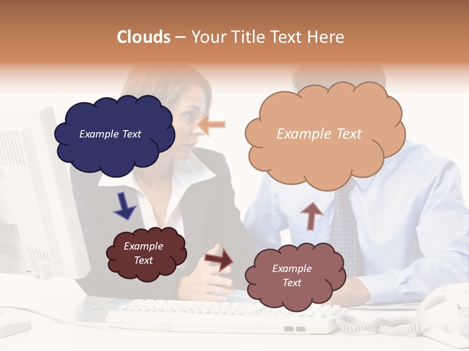 Businessman Teamwork Occupation PowerPoint Template