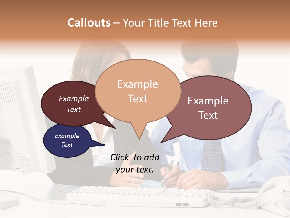 Businessman Teamwork Occupation PowerPoint Template