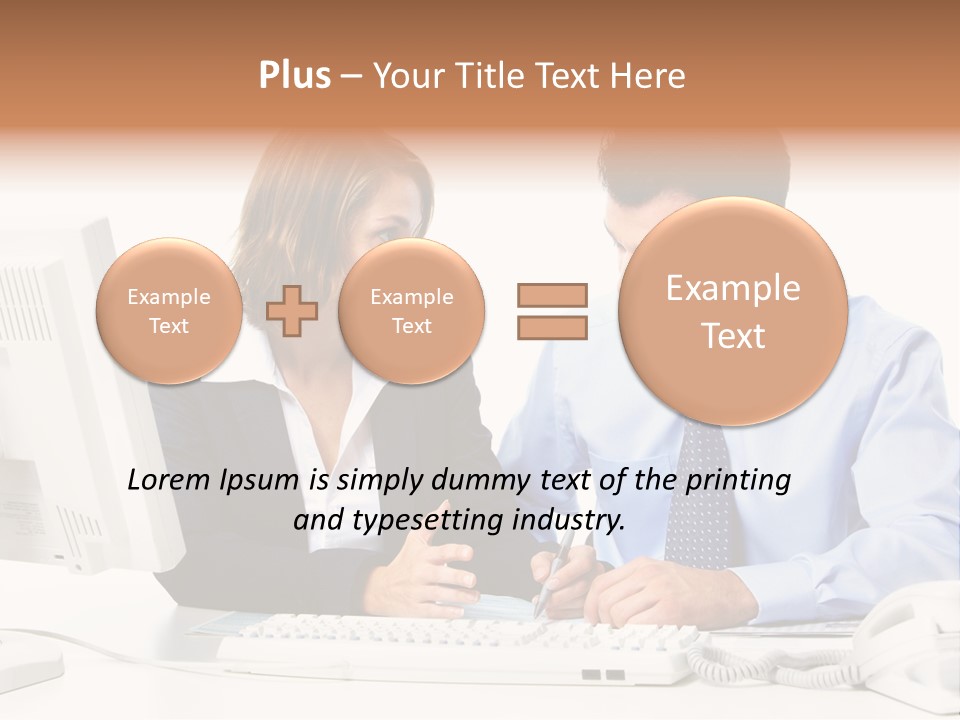 Businessman Teamwork Occupation PowerPoint Template