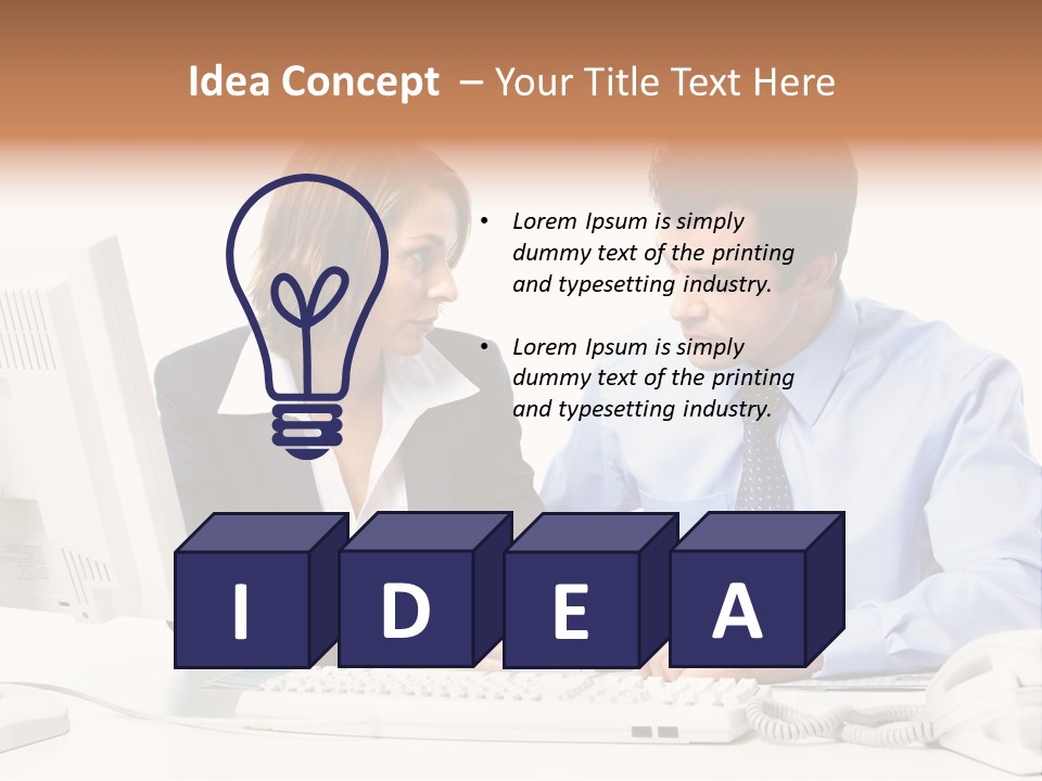 Businessman Teamwork Occupation PowerPoint Template