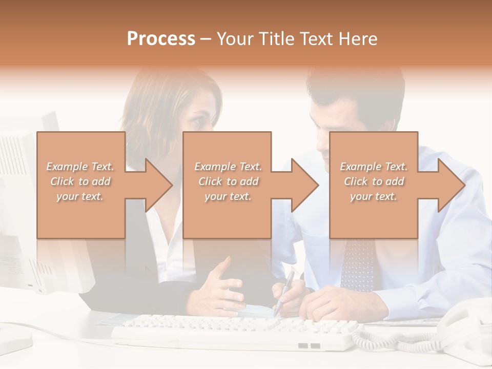 Businessman Teamwork Occupation PowerPoint Template