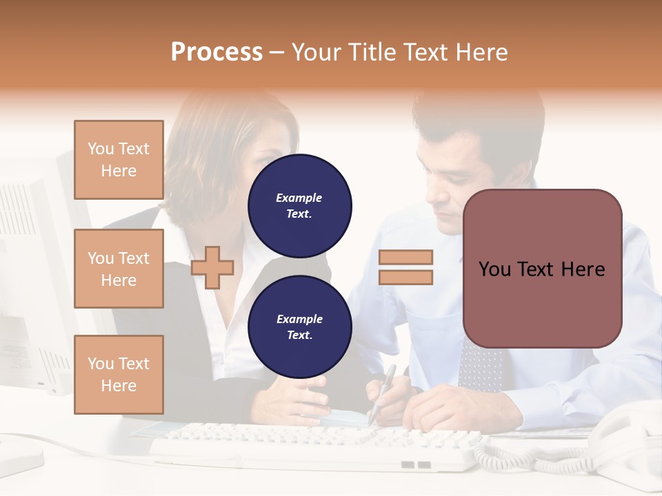 Businessman Teamwork Occupation PowerPoint Template