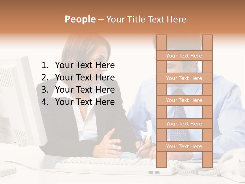 Businessman Teamwork Occupation PowerPoint Template