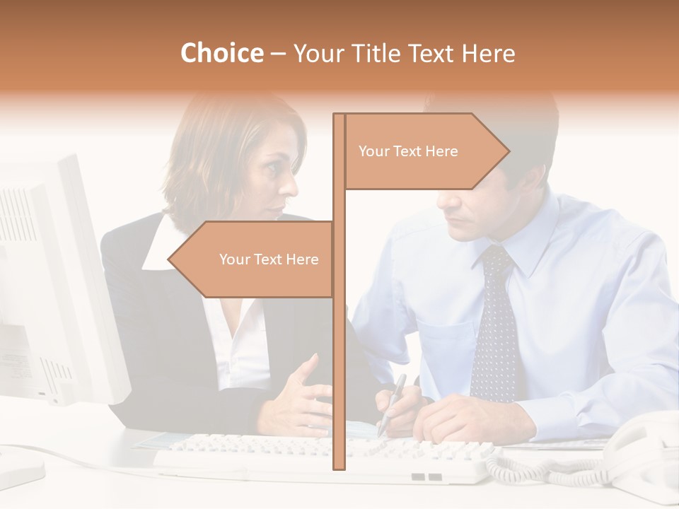 Businessman Teamwork Occupation PowerPoint Template