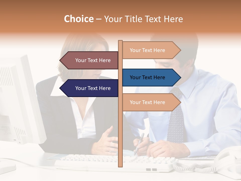 Businessman Teamwork Occupation PowerPoint Template