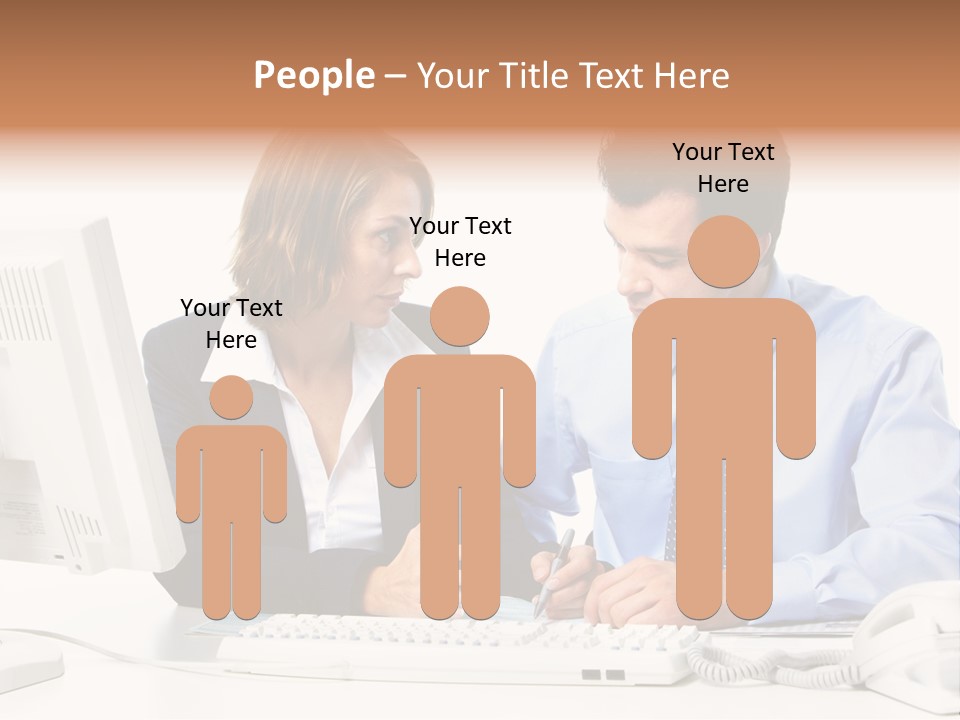 Businessman Teamwork Occupation PowerPoint Template