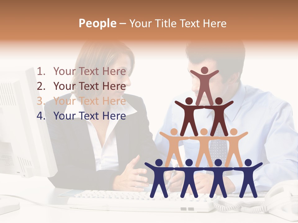 Businessman Teamwork Occupation PowerPoint Template