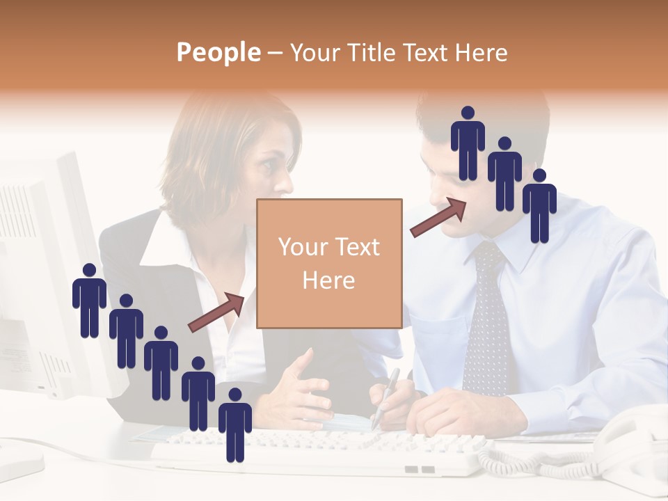 Businessman Teamwork Occupation PowerPoint Template