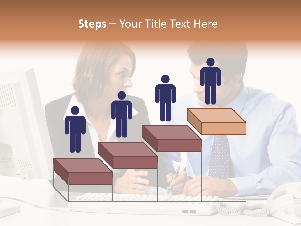 Businessman Teamwork Occupation PowerPoint Template