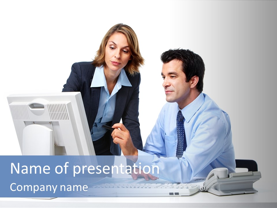 White Girl Cap PowerPoint Template