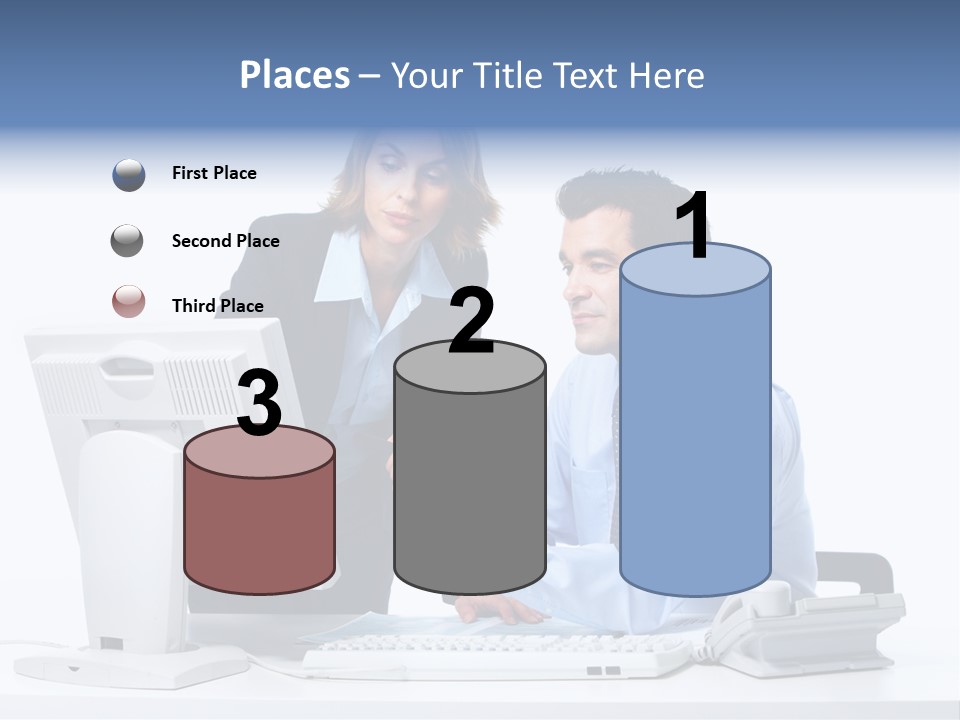 White Girl Cap PowerPoint Template