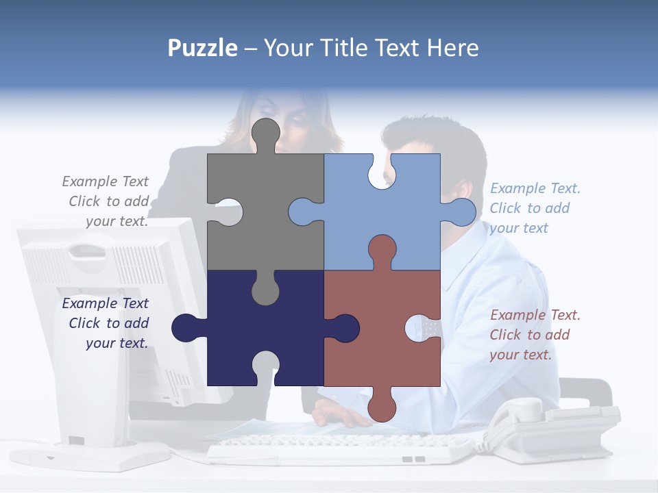 White Girl Cap PowerPoint Template