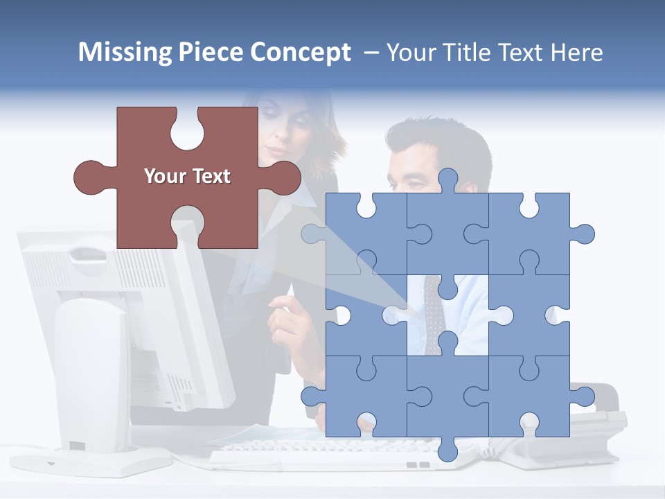 White Girl Cap PowerPoint Template