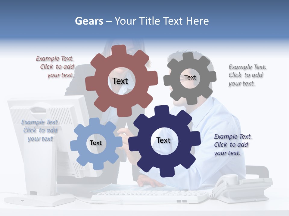 White Girl Cap PowerPoint Template