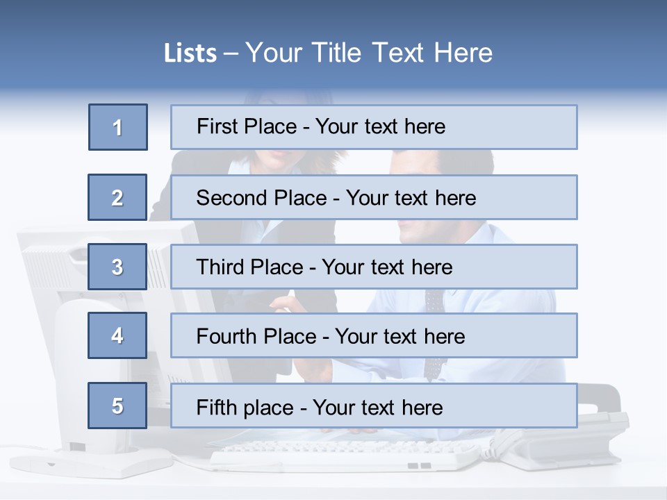 White Girl Cap PowerPoint Template