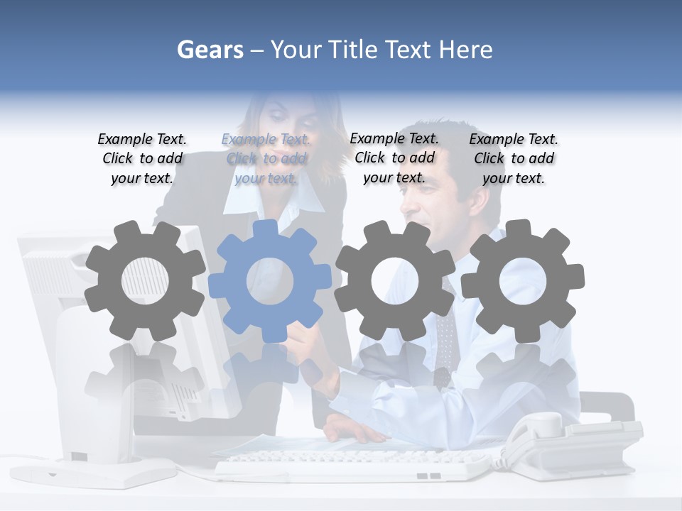 White Girl Cap PowerPoint Template