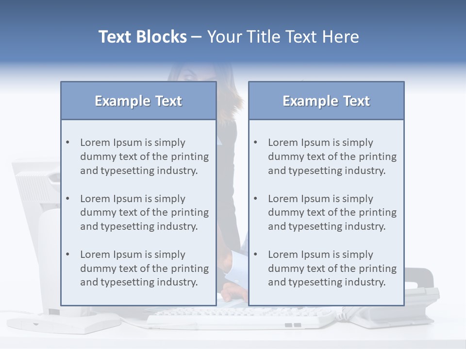 White Girl Cap PowerPoint Template