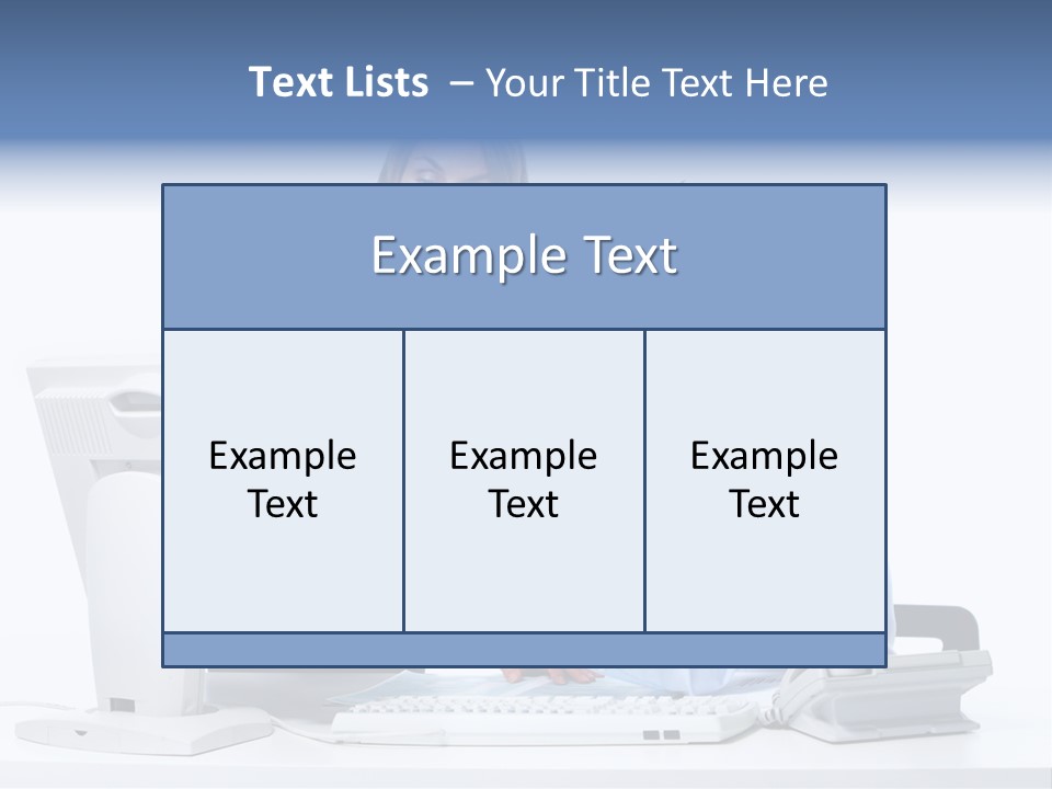 White Girl Cap PowerPoint Template