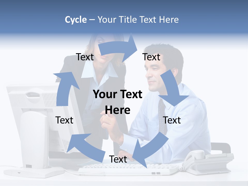 White Girl Cap PowerPoint Template