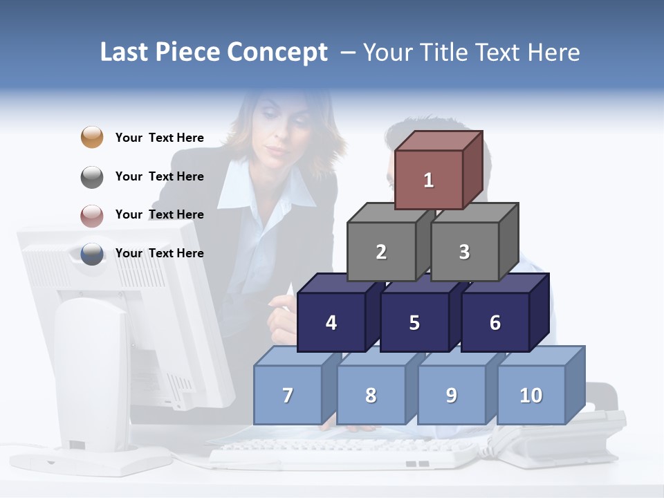 White Girl Cap PowerPoint Template