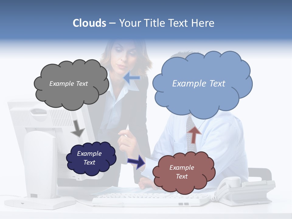 White Girl Cap PowerPoint Template