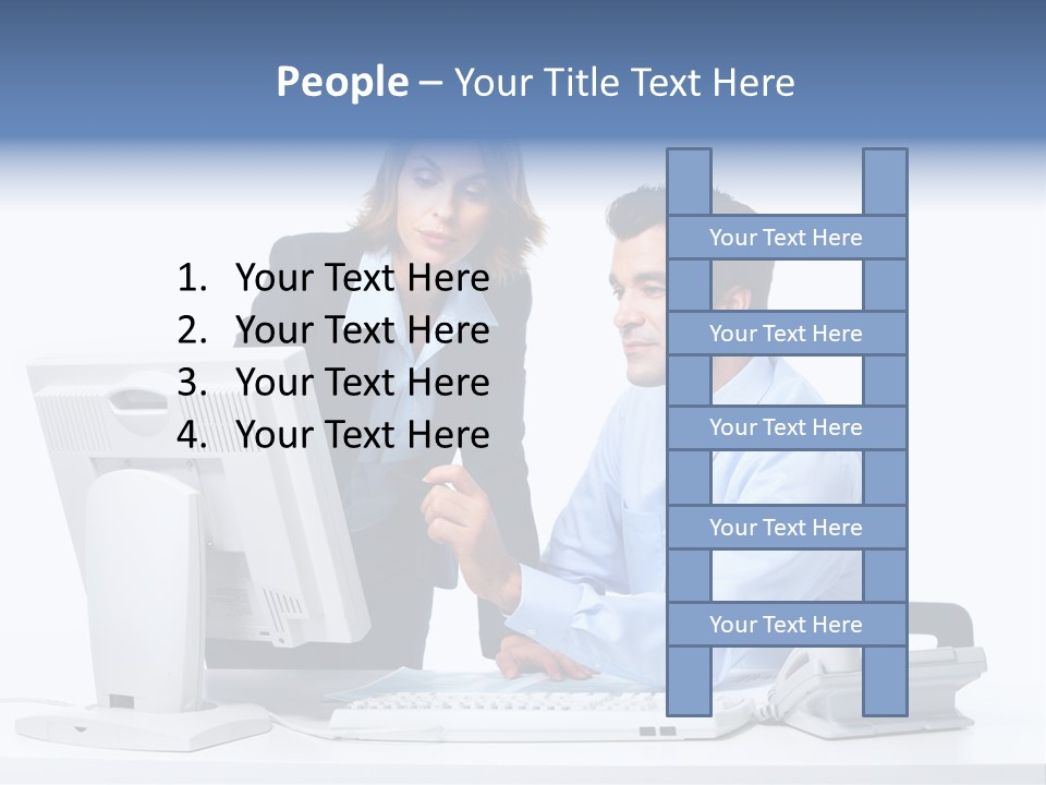 White Girl Cap PowerPoint Template