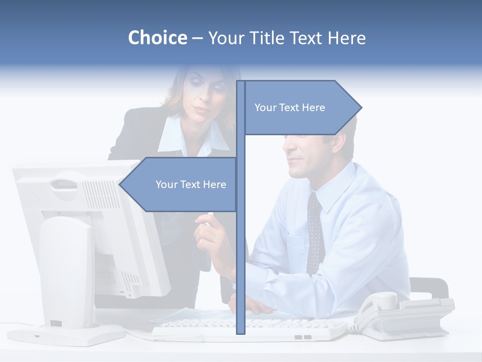 White Girl Cap PowerPoint Template