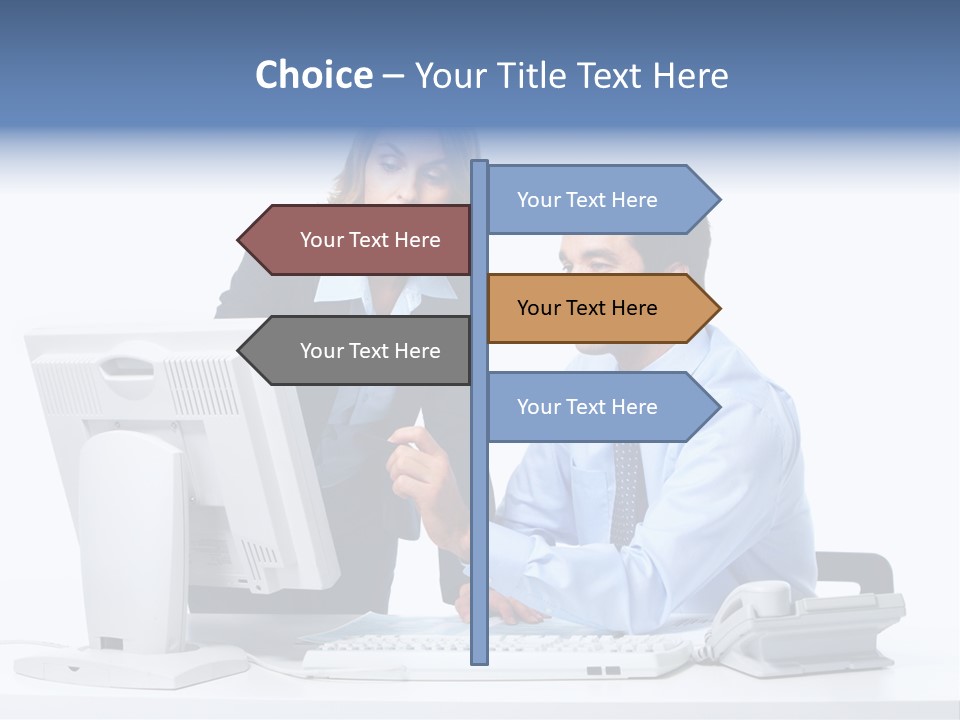 White Girl Cap PowerPoint Template