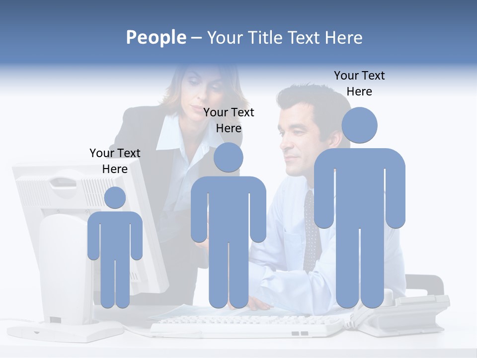 White Girl Cap PowerPoint Template