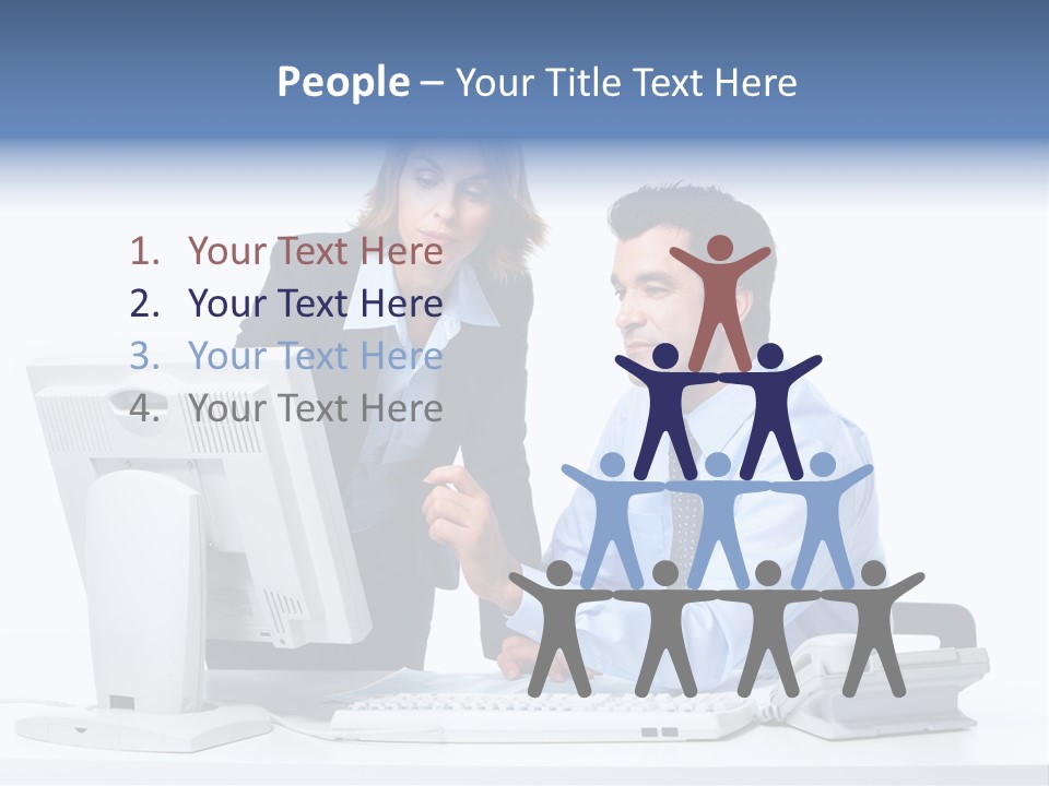 White Girl Cap PowerPoint Template