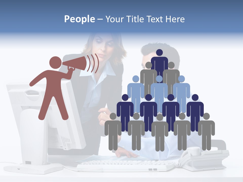 White Girl Cap PowerPoint Template