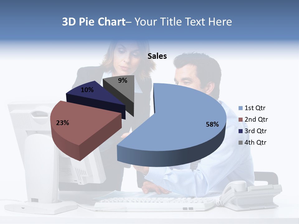 White Girl Cap PowerPoint Template