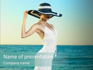 Beautiful Sea Hat PowerPoint Template